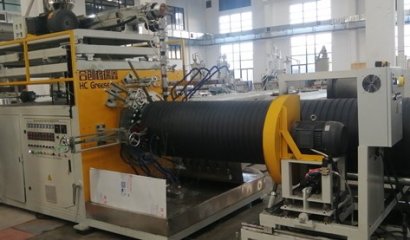 SN4 HDPE Hollow wall winding pipe machine speed reach high level